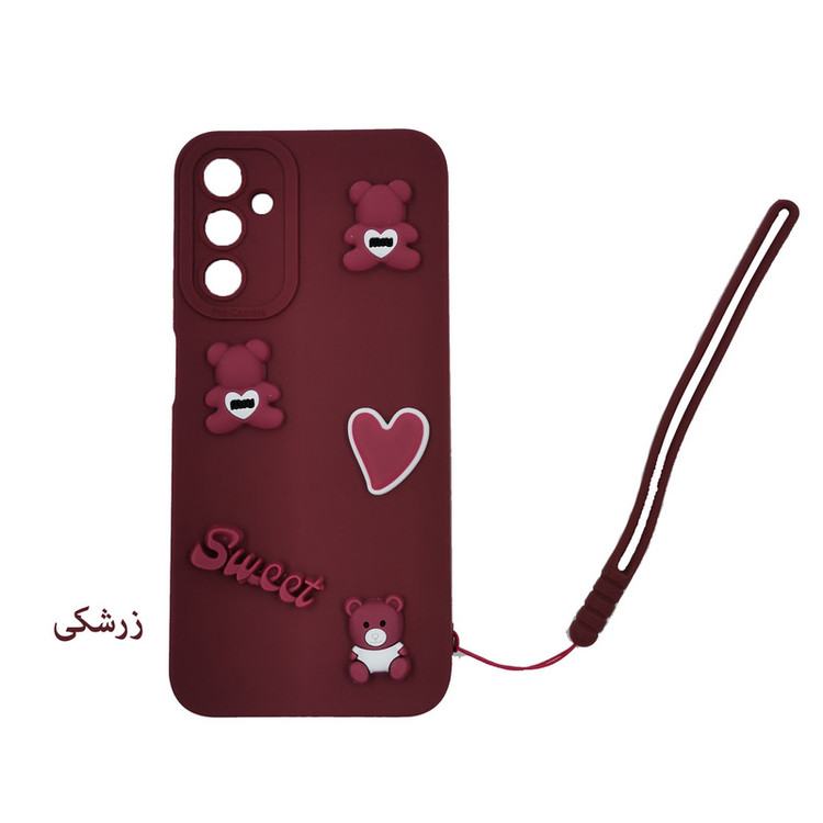 کاور لیمیا مدل عروسکی لنزدار ژله ای طرح Sweet مناسب برای گوشی موبایل سامسونگ Galaxy A24 به همراه بند آویز