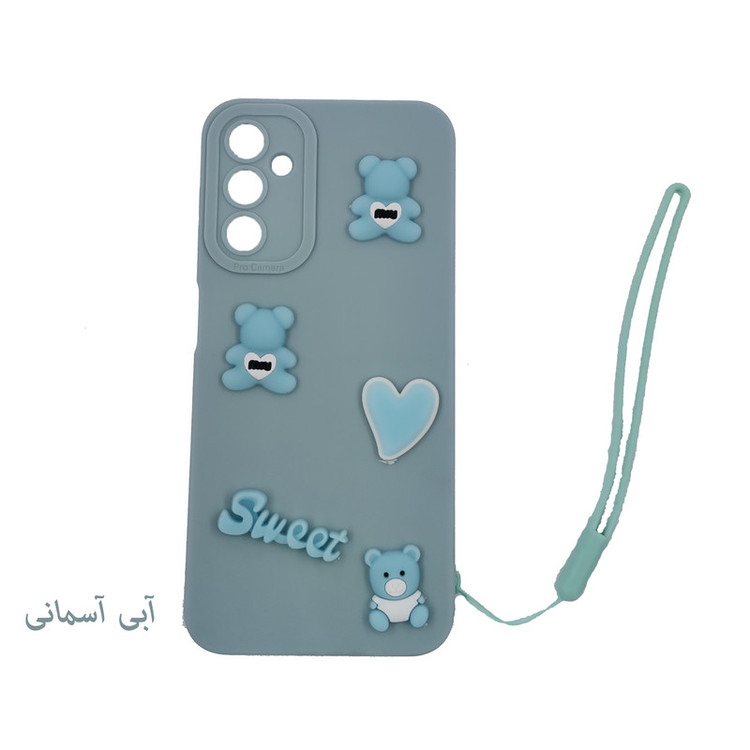 کاور لیمیا مدل عروسکی لنزدار ژله ای طرح Sweet مناسب برای گوشی موبایل سامسونگ Galaxy A24 به همراه بند آویز