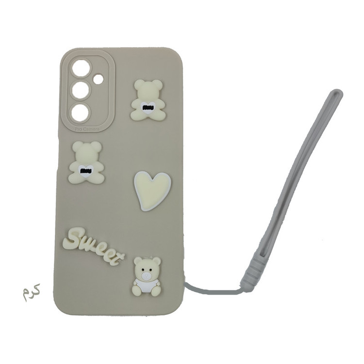 کاور لیمیا مدل عروسکی لنزدار ژله ای طرح Sweet مناسب برای گوشی موبایل سامسونگ Galaxy A24 به همراه بند آویز
