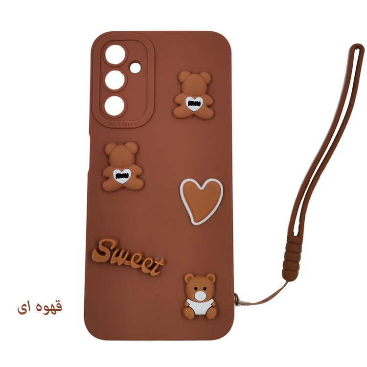 کاور لیمیا مدل عروسکی لنزدار ژله ای طرح Sweet مناسب برای گوشی موبایل سامسونگ Galaxy A24 به همراه بند آویز