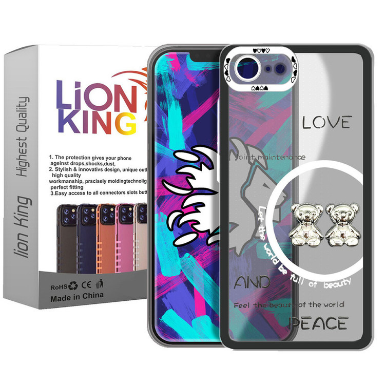 کاور لاین کینگ مدل دو خرسLOVE مناسب برای گوشی موبایل اپل iPhone 7/8