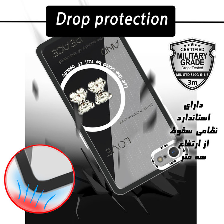 کاور لاین کینگ مدل دو خرسLOVE مناسب برای گوشی موبایل اپل iPhone 7/8