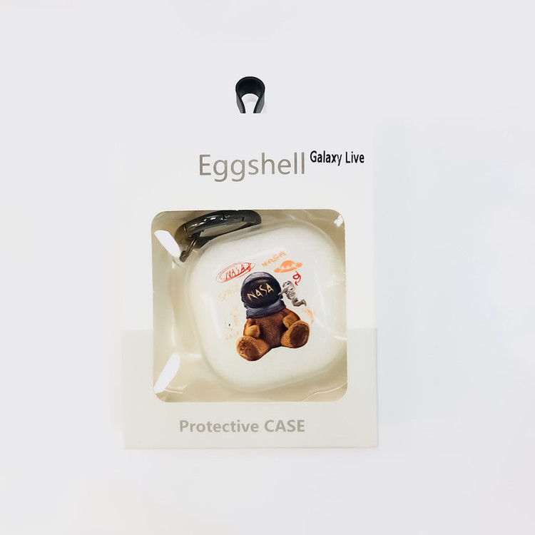کاور اگشل مدل transparent nasa مناسب برای کیس هندزفری بلوتوثی سامسونگ galaxy buds2/buds pro/buds live