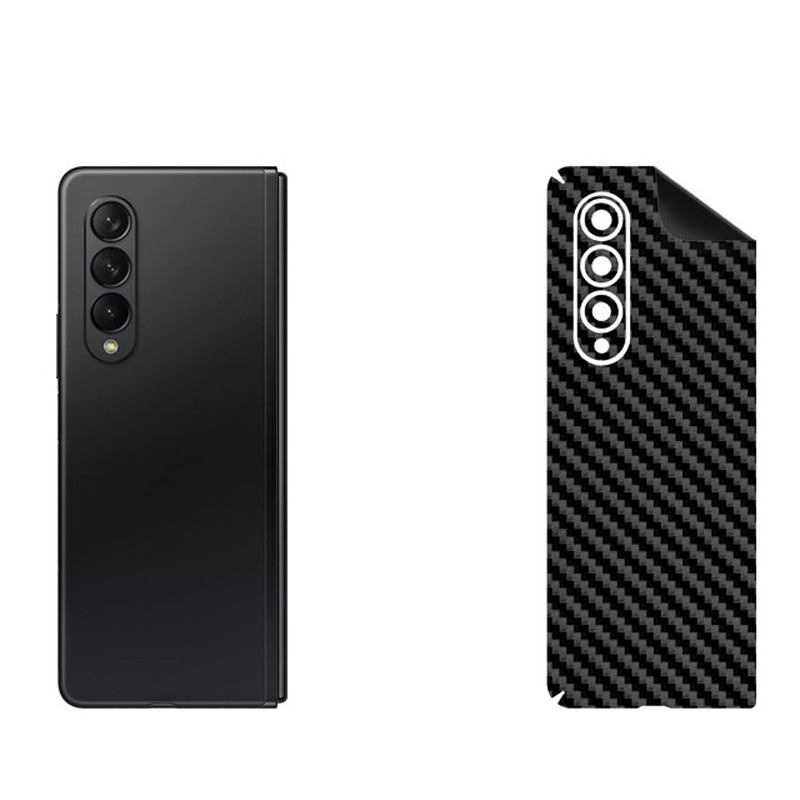 برچسب پوششی بستور مدل BT-Fiber طرح فیبر کربن مناسب برای گوشی موبایل سامسونگ Galaxy Z Fold 3 5G