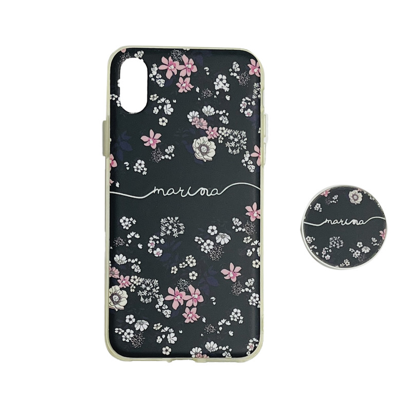 کاور مدل Flower02 مناسب برای گوشی موبایل اپل Iphone X/XS به همراه پاپ سوکت