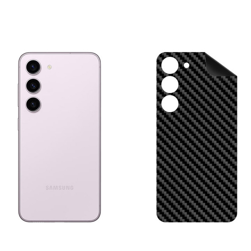 برچسب پوششی بستور مدل BT-Fiber طرح فیبر کربن مناسب برای گوشی موبایل سامسونگ Galaxy S23 Plus