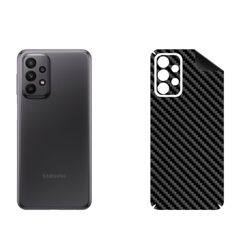 برچسب پوششی بستور مدل BT-Fiber طرح فیبر کربن مناسب برای گوشی موبایل سامسونگ Galaxy A23