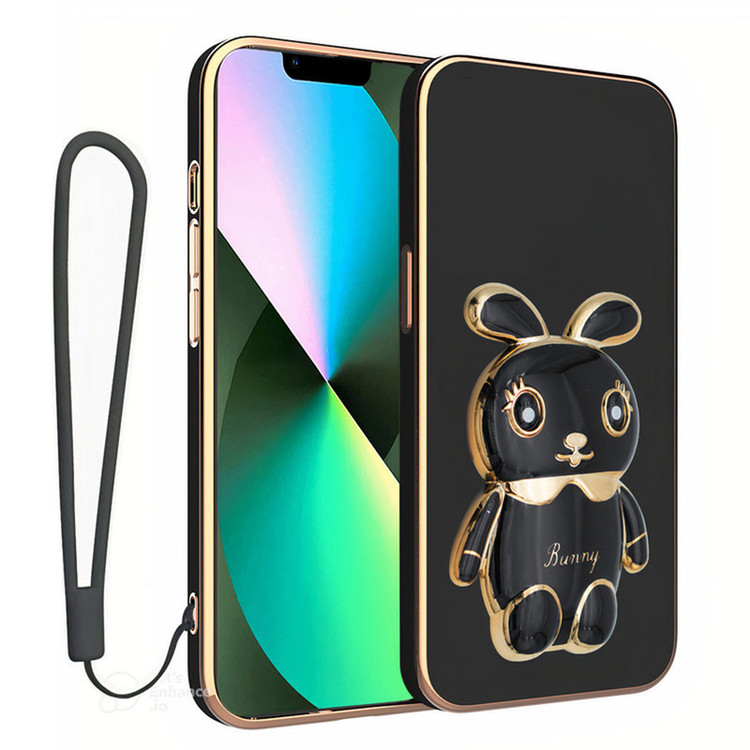کاور گاردتک اساک مدل Bunny Strap مناسب برای گوشی موبایل اپل آیفون iPhone 13 Pro به همراه بند