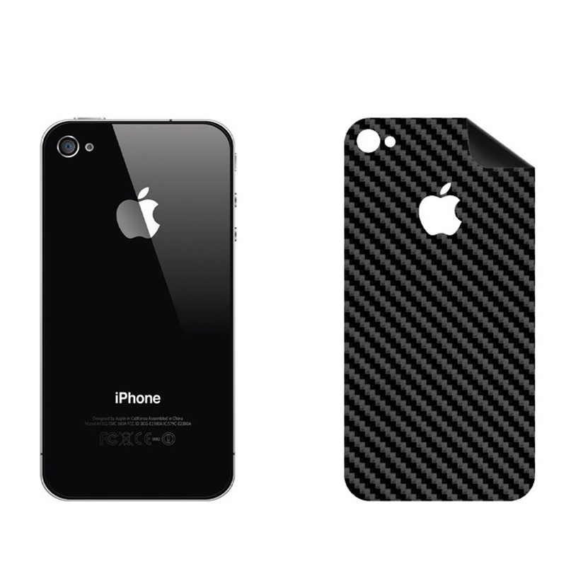 برچسب پوششی بستور مدل BT-Fiber طرح فیبر کربن مناسب برای گوشی موبایل اپل iPhone 4S