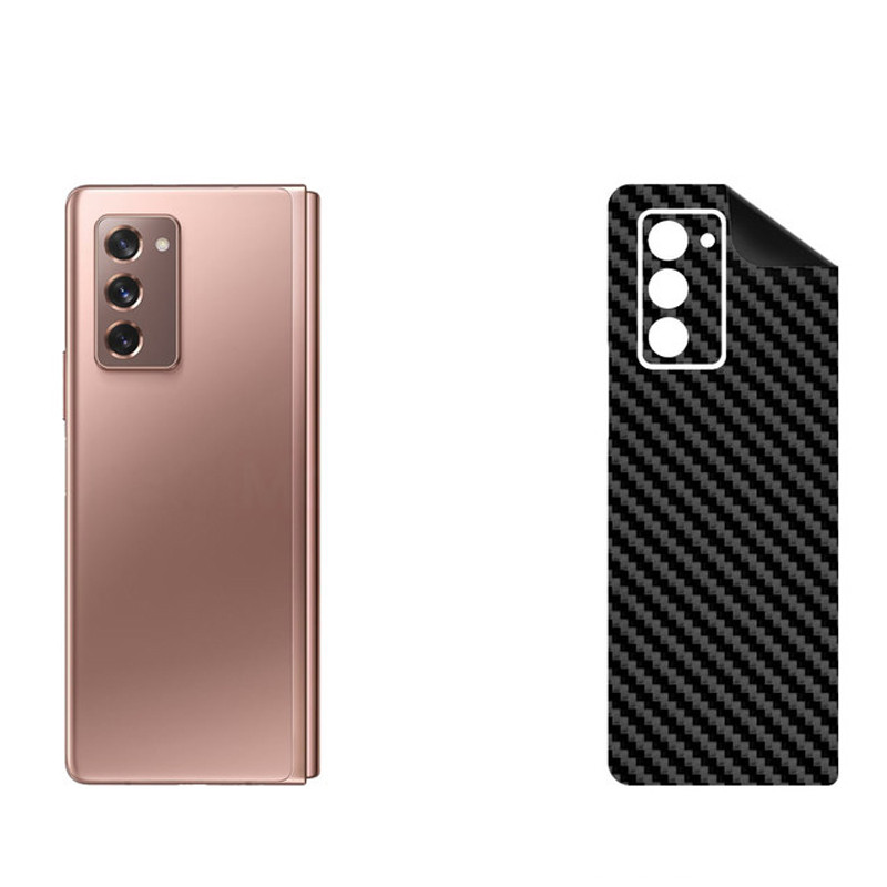 برچسب پوششی بستور مدل BT-Fiber طرح فیبر کربن مناسب برای گوشی موبایل سامسونگ Galaxy Z Fold 2 5G