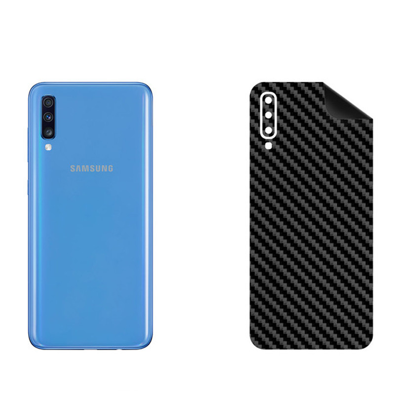 برچسب پوششی بستور مدل BT-Fiber طرح فیبر کربن مناسب برای گوشی موبایل سامسونگ Galaxy A70