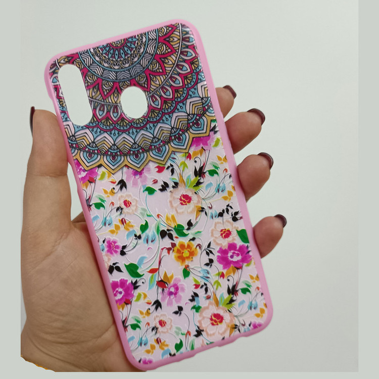 کاور مدل سیلیکونی کد 10 طرح گل مناسب برای گوشی موبایل سامسونگ Galaxy M20
