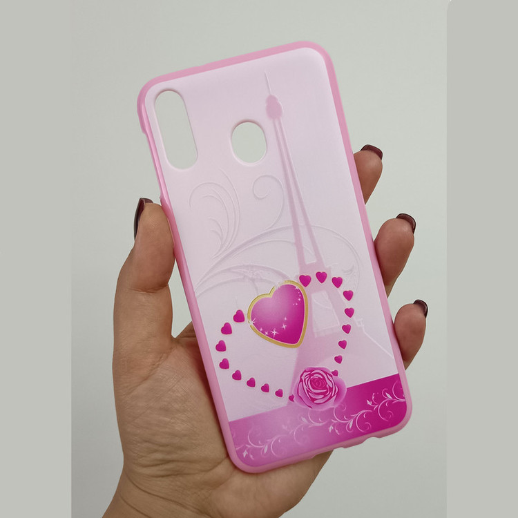 کاور مدل سیلیکونی کد 19 طرح برج Eiffel مناسب برای گوشی موبایل سامسونگ Galaxy M20