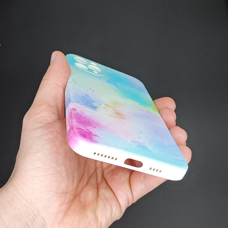 کاور مدل آبرنگی مناسب برای گوشی موبایل اپل iPhone 11 Pro Max به همراه پاپ سوکت