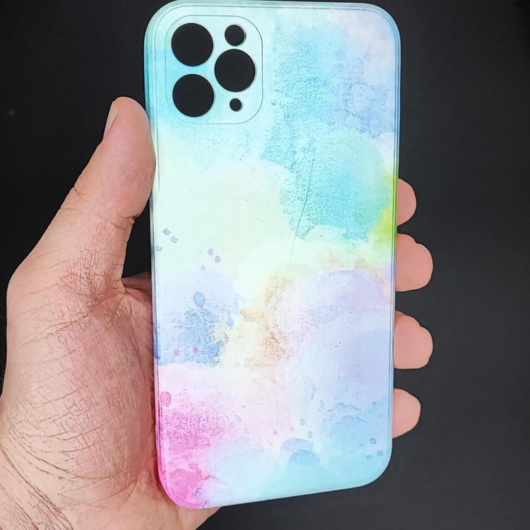 کاور مدل آبرنگی مناسب برای گوشی موبایل اپل iPhone 11 Pro Max به همراه پاپ سوکت