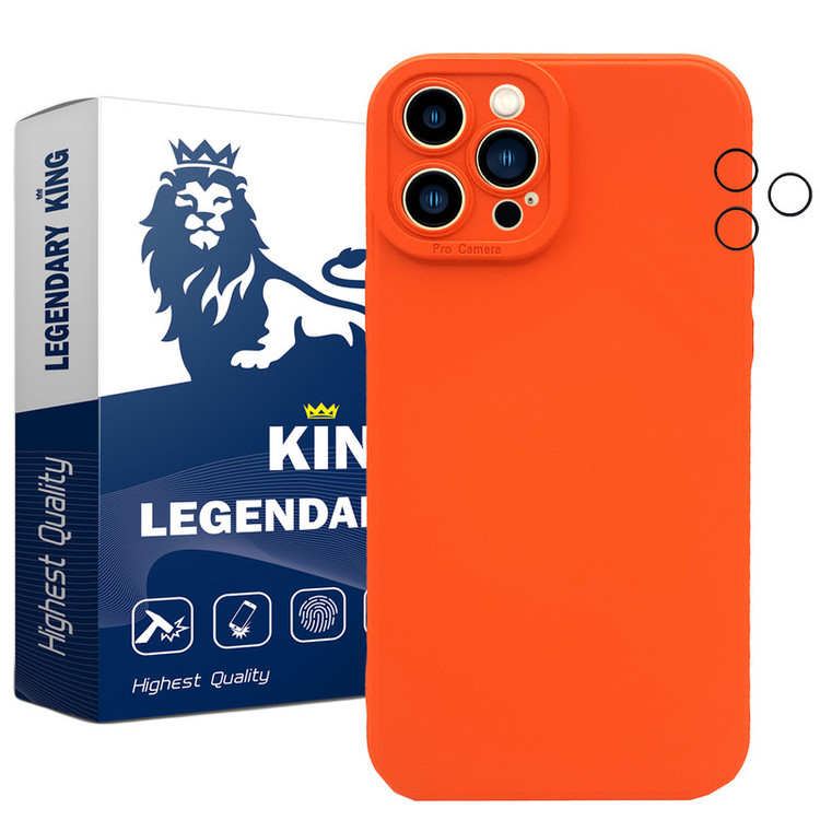 کاور لاین کینگ مدل Silikoni2022 مناسب برای گوشی موبایل اپل IPhone 13 pro Max به همراه محافظ لنز