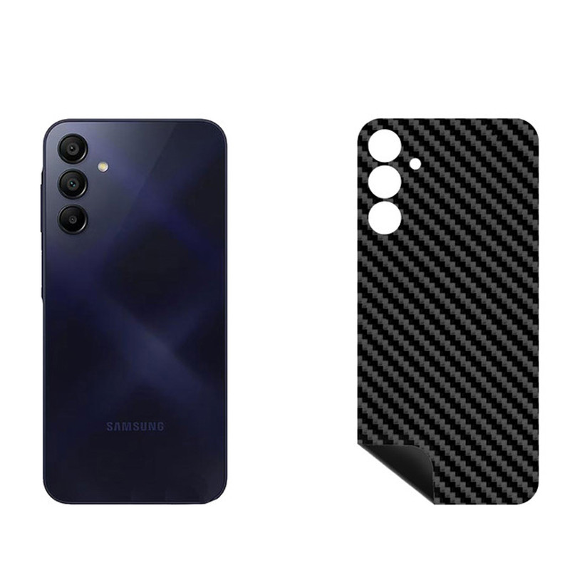 برچسب پوششی بستور مدل BT-Fiber طرح فیبر کربن مناسب برای گوشی موبایل سامسونگ Galaxy A15