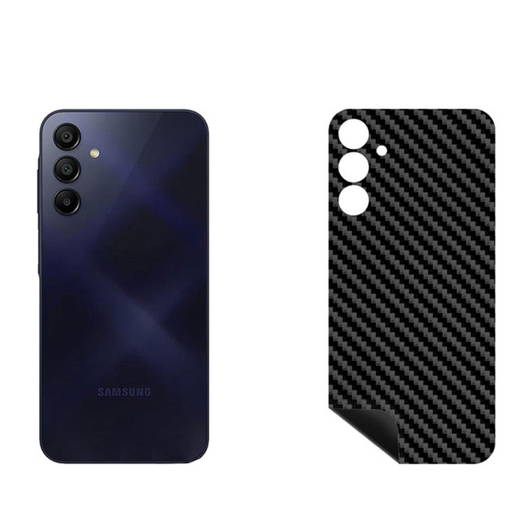 برچسب پوششی بستور مدل BT-Fiber طرح فیبر کربن مناسب برای گوشی موبایل سامسونگ Galaxy A15