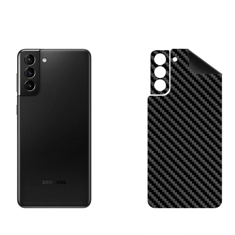 برچسب پوششی بستور مدل BT-Fiber طرح فیبر کربن مناسب برای گوشی موبایل سامسونگ Galaxy S21 Plus 5G