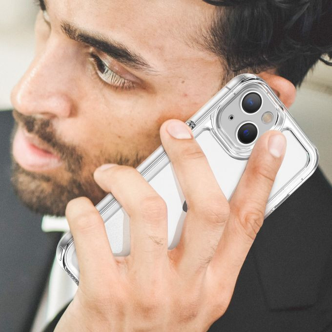 کاور اسپارتان مدل Airbag Space Strap مناسب برای گوشی موبایل اپل iPhone 15 به همراه بند آویز
