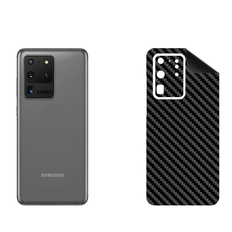 برچسب پوششی بستور مدل BT-Fiber طرح فیبر کربن مناسب برای گوشی موبایل سامسونگ Galaxy S20 Ultra