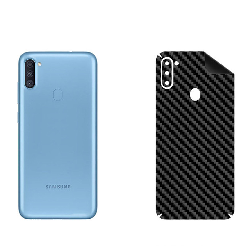 برچسب پوششی بستور مدل BT-Fiber طرح فیبر کربن مناسب برای گوشی موبایل سامسونگ Galaxy M11