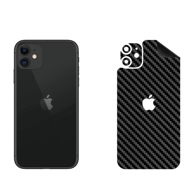 برچسب پوششی بستور مدل BT-Fiber طرح فیبر کربن مناسب برای گوشی موبایل اپل iPhone 11
