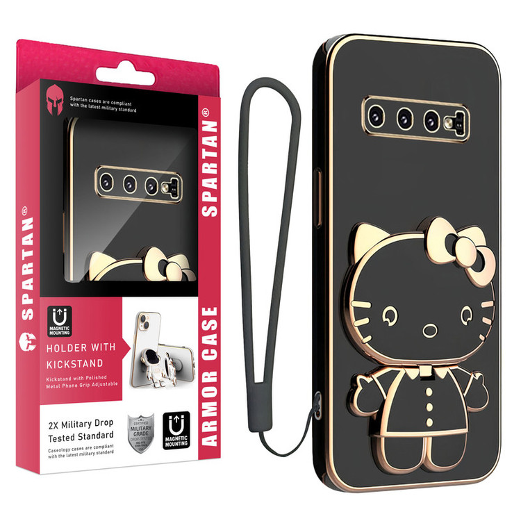 کاور اسپارتان مدل Kitty Strap مناسب برای گوشی موبایل سامسونگ Galaxy S10 به همراه بند