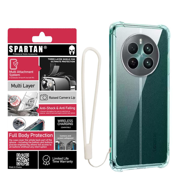 کاور اسپارتان مدل Airbag Strap مناسب برای گوشی موبایل ریلمی 12 4G/ 13 4G/ Narzo 70 به همراه بندآویز