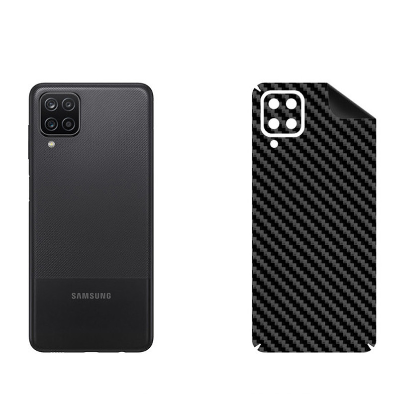 برچسب پوششی بستور مدل BT-Fiber طرح فیبر کربن مناسب برای گوشی موبایل سامسونگ Galaxy A12 Nacho