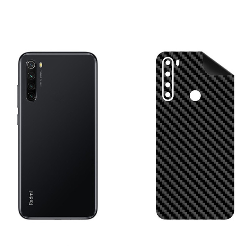برچسب پوششی بستور مدل BT-Fiber طرح فیبر کربن مناسب برای گوشی موبایل شیائومی Redmi Note 8