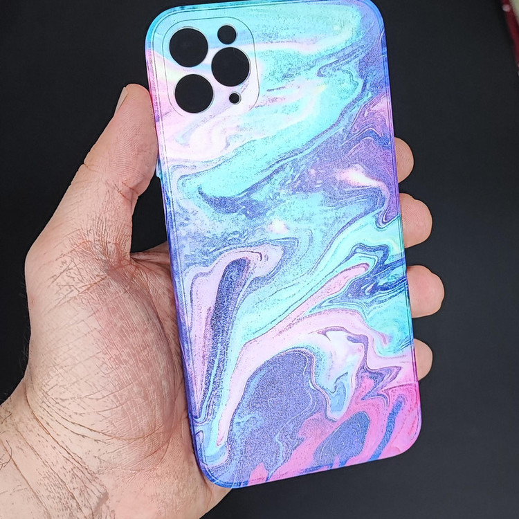 کاور مدل آبرنگی مناسب برای گوشی موبایل اپل iPhone 11 Pro Max به همراه پاپ سوکت