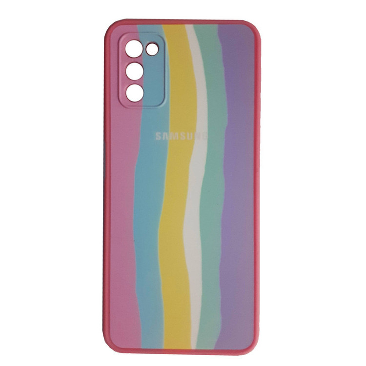 کاور مدل آبرنگی ژله ای محافظ لنزدار مناسب برای گوشی موبایل سامسونگ Galaxy A03s