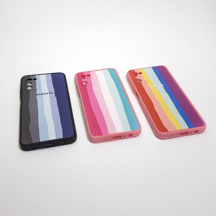 کاور مدل آبرنگی ژله ای محافظ لنزدار مناسب برای گوشی موبایل سامسونگ Galaxy A03s