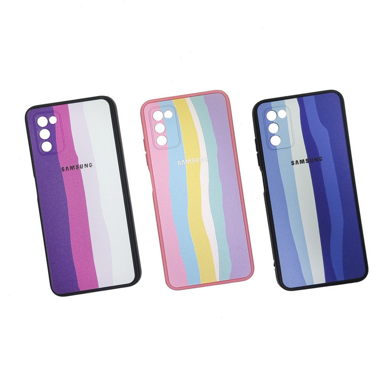 کاور مدل آبرنگی ژله ای محافظ لنزدار مناسب برای گوشی موبایل سامسونگ Galaxy A03s