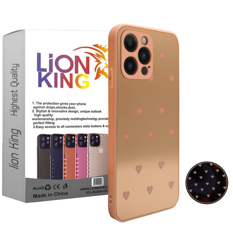 کاور لاین کینگ مدل Ayeneh مناسب برای گوشی موبایل اپل iPhone 11 Pro max به همراه پایه نگهدارنده