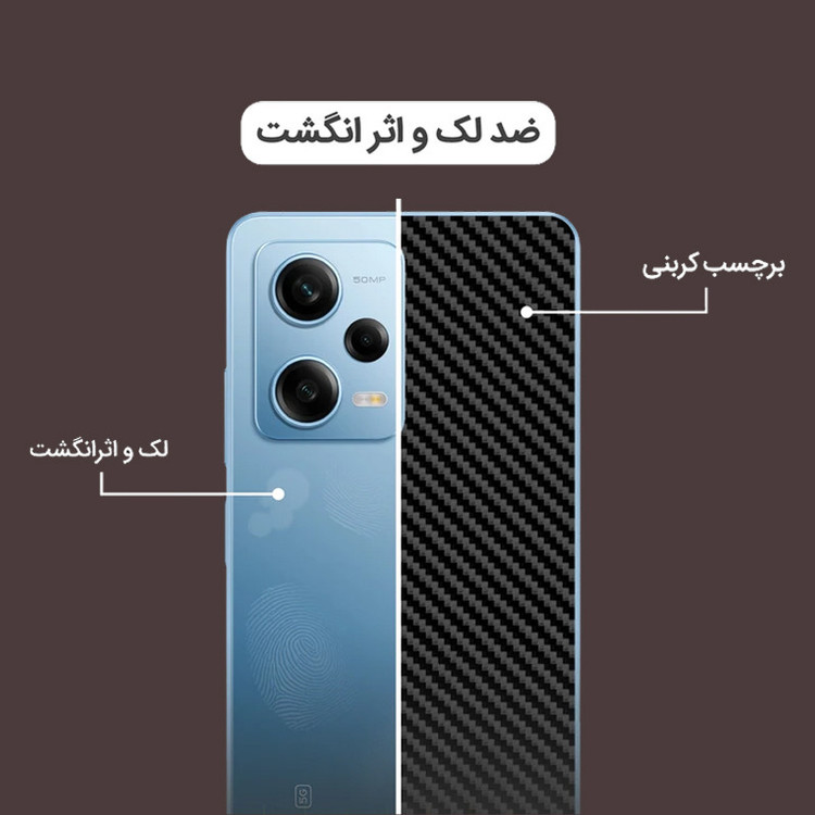برچسب پوششی بستور مدل BT-Fiber طرح فیبر کربن مناسب برای گوشی موبایل سامسونگ Galaxy S22 Ultra 5G