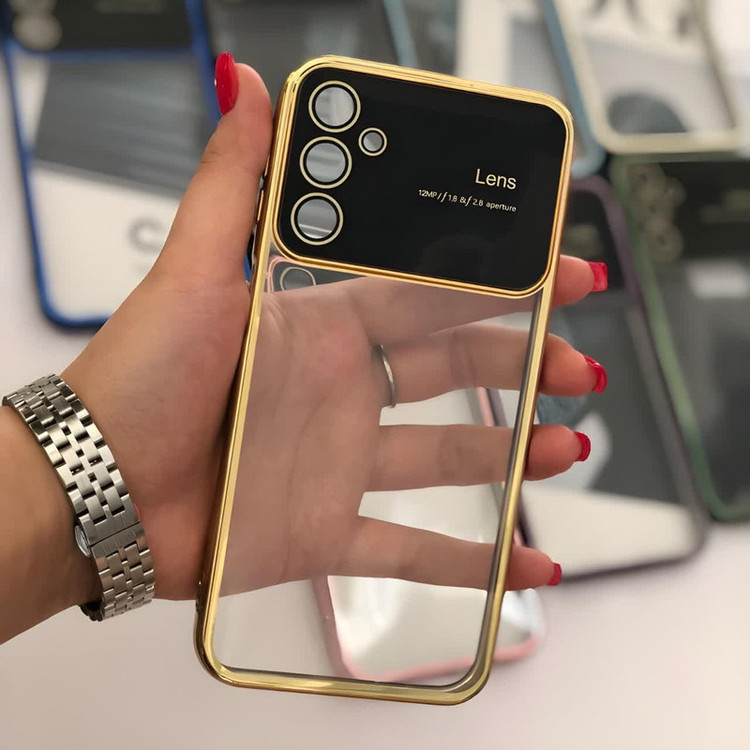 کاور قاب آوش طرح لنس مدل شفاف کد 05 مناسب برای گوشی موبایل سامسونگ GALAXY A54