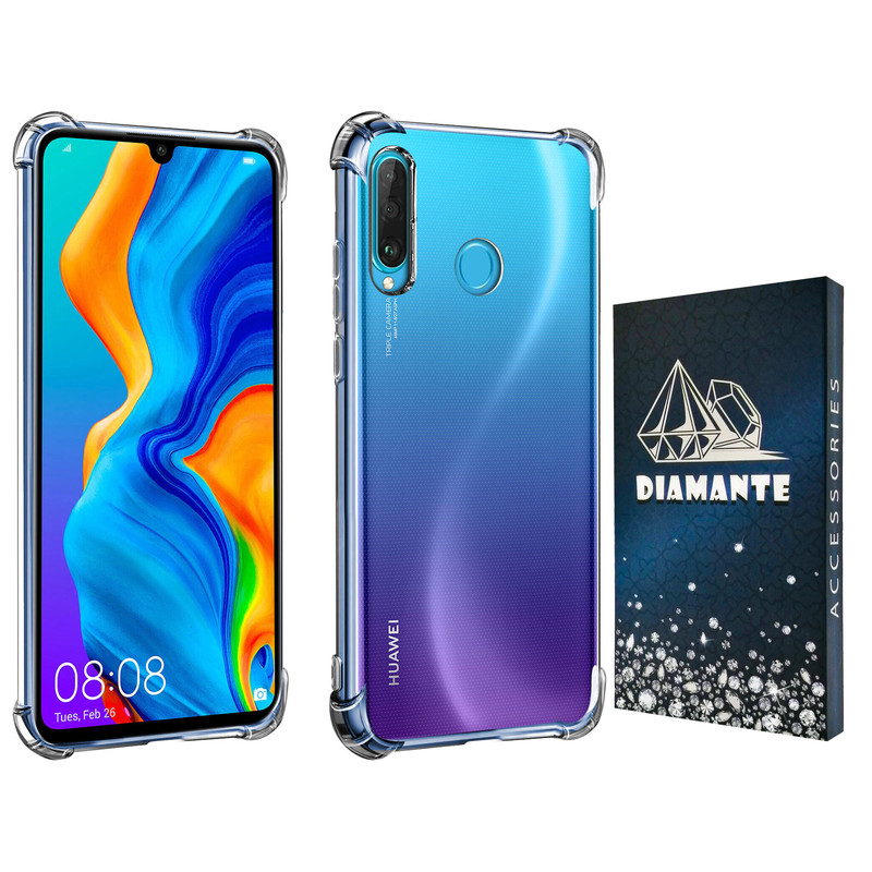 کاور دیامانته مدل shiny navy مناسب برای گوشی موبایل هوآوی P30 Lite