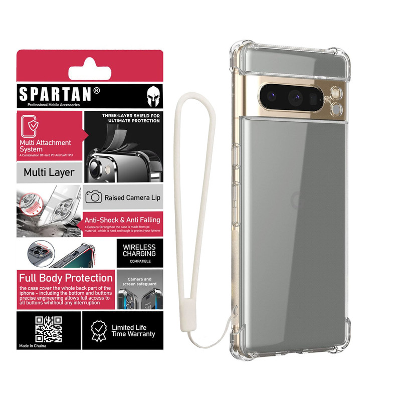 کاور اسپارتان مدل Airbag Strap مناسب برای گوشی موبایل گوگل Pixel 8 Pro به همراه بند آویز