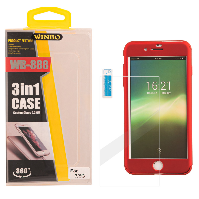 کاور 360 درجه وینبو مدل WB-888 مناسب برای گوشی موبایل اپل Iphone 7 / 8 به همراه محافظ صفحه نمایش