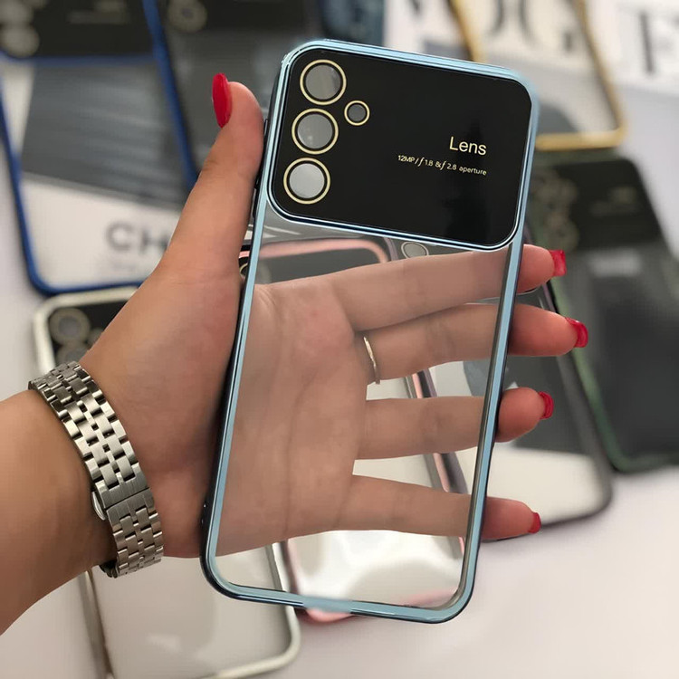 کاور قاب آوش طرح لنس مدل شفاف کد 03 مناسب برای گوشی موبایل سامسونگ GALAXY A14