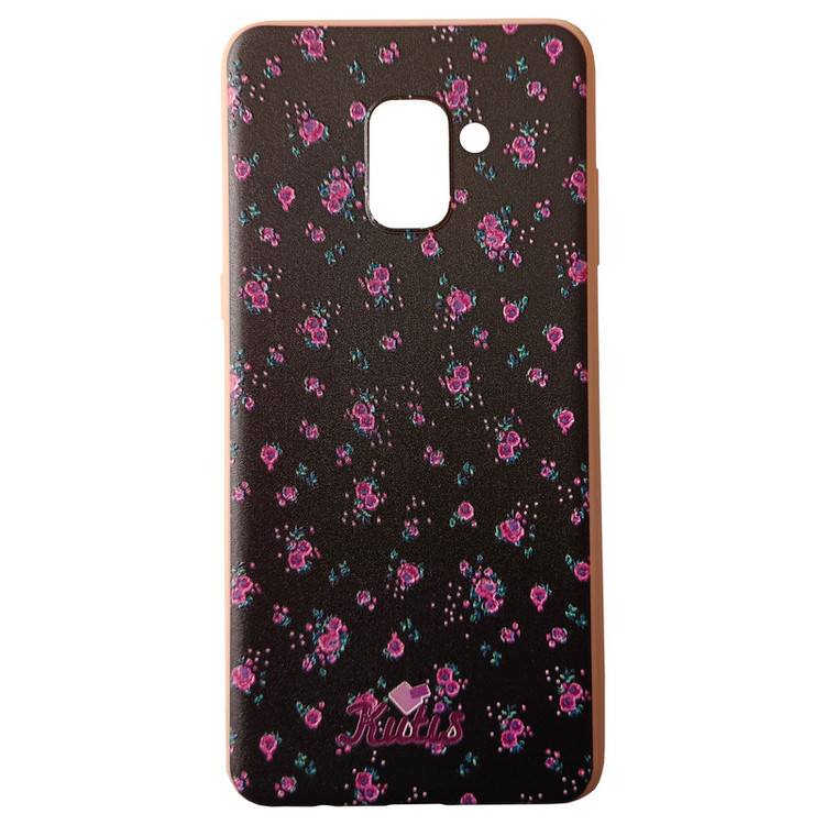 کاور مدل سیلیکونی کد 6-0 طرح گل مناسب برای گوشی موبایل سامسونگ Galaxy A730/ A8 Plus 2018