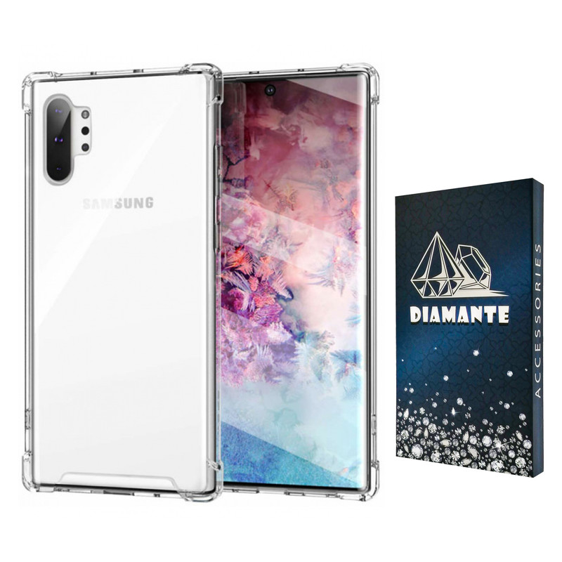 کاور دیامانته مدل shiny navy مناسب برای گوشی موبایل سامسونگ Galaxy Note 10 plus