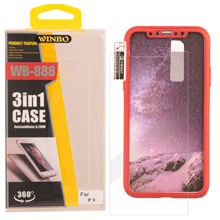 کاور 360 درجه وینبو مدل WB-888 مناسب برای گوشی موبایل اپل Iphone X/ Xs به همراه محافظ صفحه نمایش