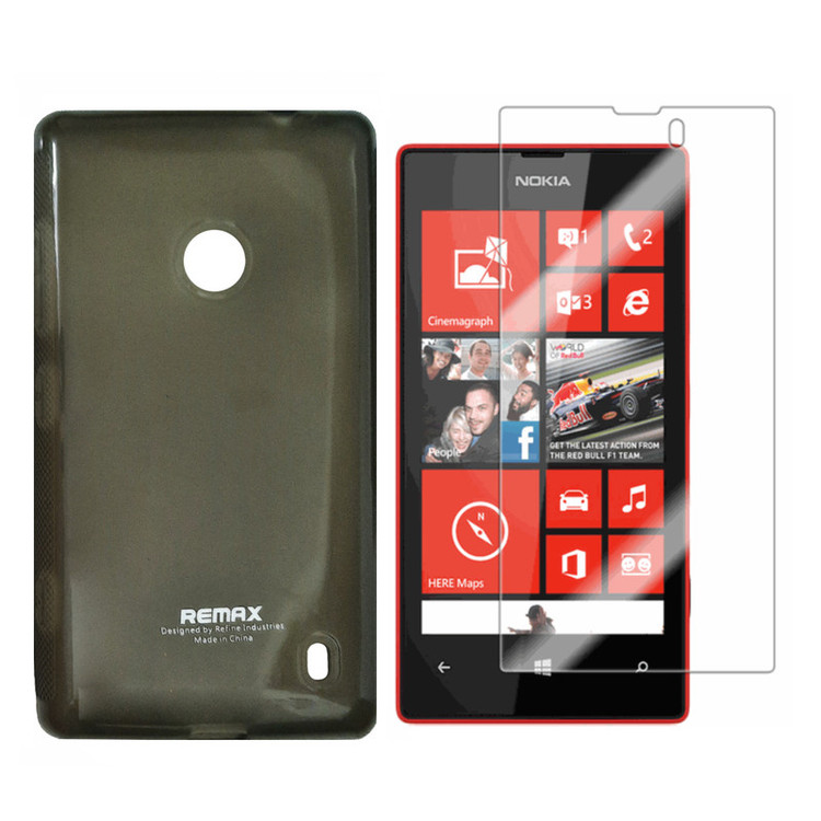 کاور ریمکس مدل PUDDING مناسب برای گوشی موبایل نوکیا Lumia 520 به همراه محافظ صفحه نمایش