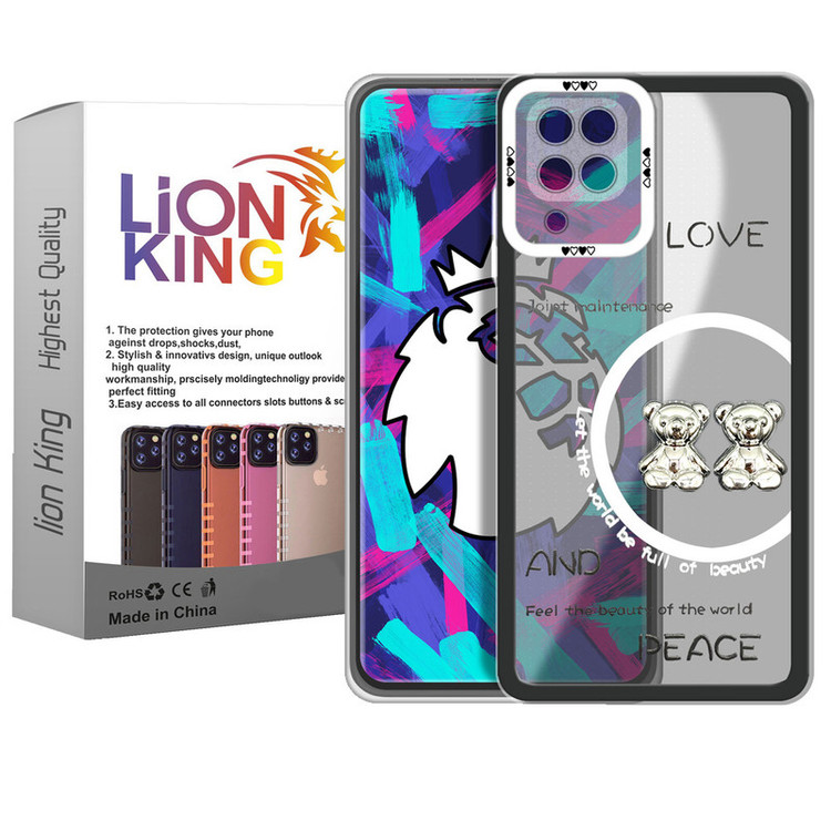 کاور لاین کینگ مدل دو خرسLOVE مناسب برای گوشی موبایل سامسونگ Galaxy A12