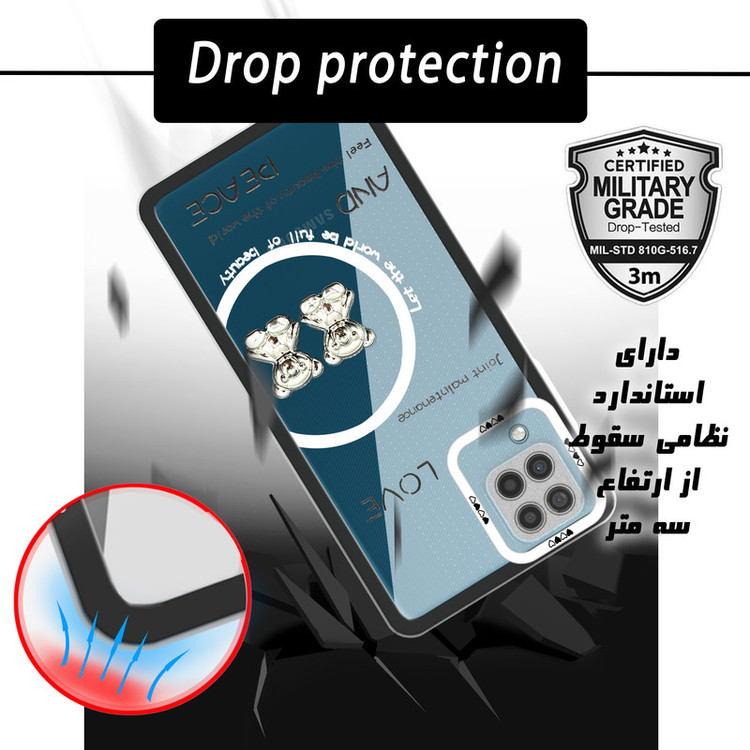 کاور لاین کینگ مدل دو خرسLOVE مناسب برای گوشی موبایل سامسونگ Galaxy A12
