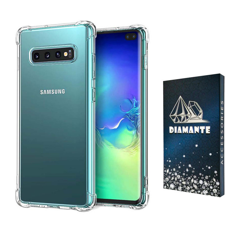 کاور دیامانته مدل shiny navy مناسب برای گوشی موبایل سامسونگ Galaxy S10 Plus