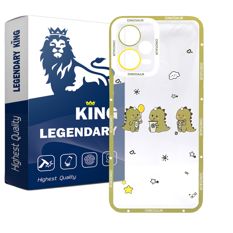 کاور لاین کینگ مدل دایناسور گوگولی مناسب برای گوشی موبایل شیائومی Redmi Note 12 5G / POCO X5 5G